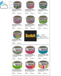 Distributor ATK alat tulis kantor grosir Jual Expressions Magic Tape Scotch C-214/C-314 19mm & Washi Tape 15mm beli di bina mandiri stationery
