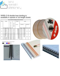 Contoh JBI Spiral Kawat No. 10 Pitch 2:1 (5/8") Folio Ring Jilid Wire Binding merek JBI