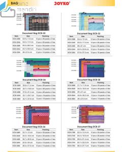 Foto Kantong Poket Resleting Dokument Joyko Document Bag DCB-32 Bill (sarung) merek Joyko