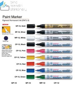 Snowman GP-12 Paint Marker Gold Spidol Emas Permanent gambar terbaru