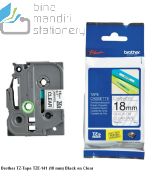 Katalog brosur gambar peralatan Brother P-touch Tape Cartridge seperti Brother TZE-141 Black on Clear 18mm P-touch Tape